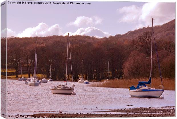 Lake Windermere Boats Canvas Print by Trevor Kersley RIP