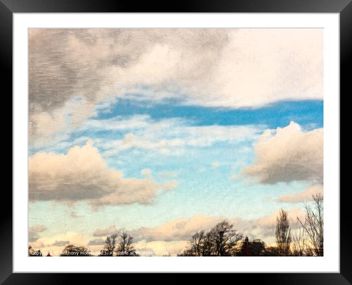 Clouds Over Daventry Framed Mounted Print by Anthony Moore
