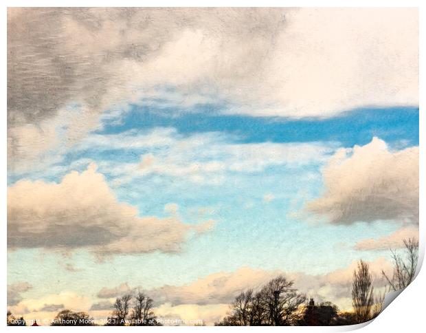 Clouds Over Daventry Print by Anthony Moore
