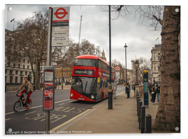 London Street Shot Acrylic by Benjamin Brewty
