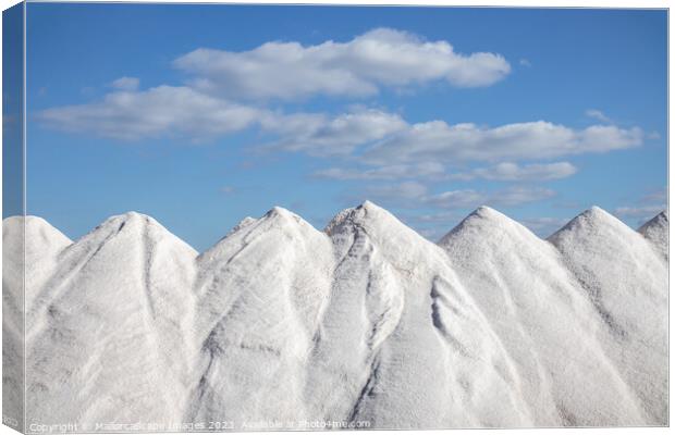 Salt piles in Majorca Canvas Print by MallorcaScape Images