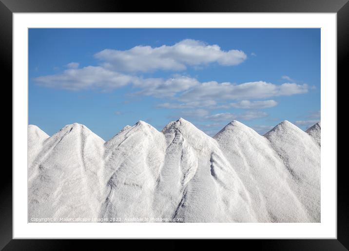 Salt piles in Majorca Framed Mounted Print by MallorcaScape Images