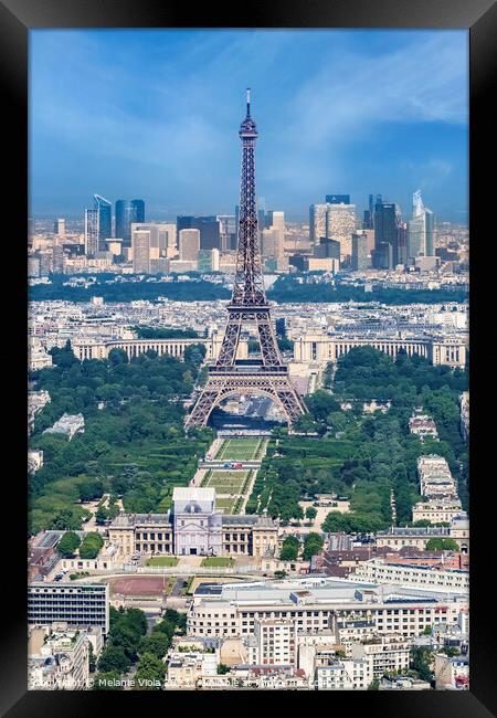 Paris Skyline Framed Print by Melanie Viola
