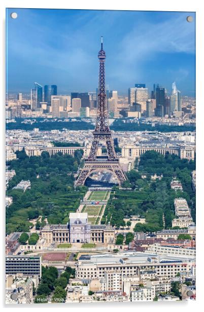 Paris Skyline Acrylic by Melanie Viola