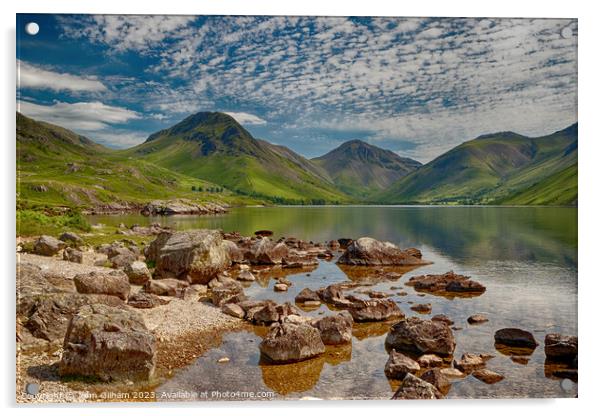 Wast Water The Lake District Cumbria UK Acrylic by John Gilham