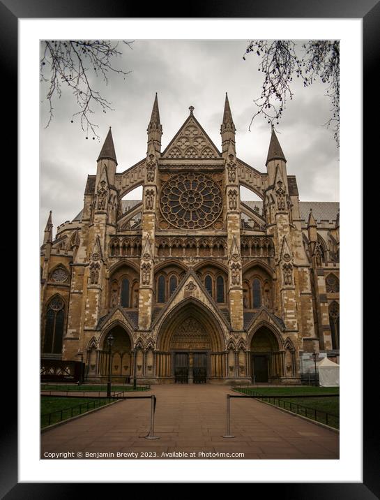 Westminster Abbey Framed Mounted Print by Benjamin Brewty