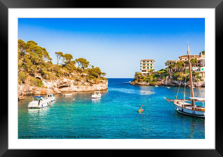 Cala Figuera harbor Framed Mounted Print by Alex Winter