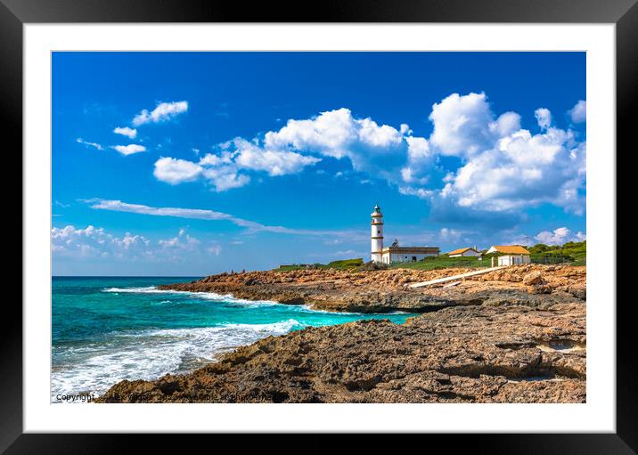 lighthouse of Cap de Ses Salines Framed Mounted Print by Alex Winter