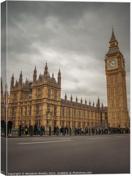 Big Ben & Parliament  Canvas Print by Benjamin Brewty