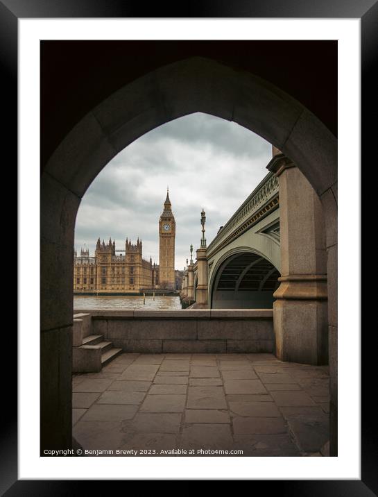 Iconic Big Ben  Framed Mounted Print by Benjamin Brewty