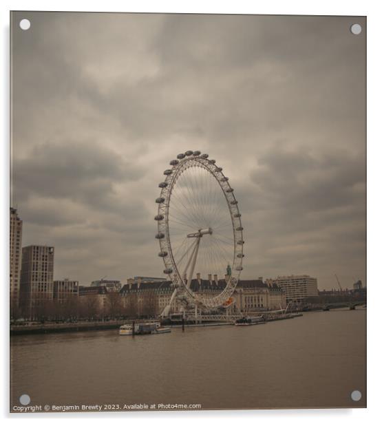 The London Eye  Acrylic by Benjamin Brewty