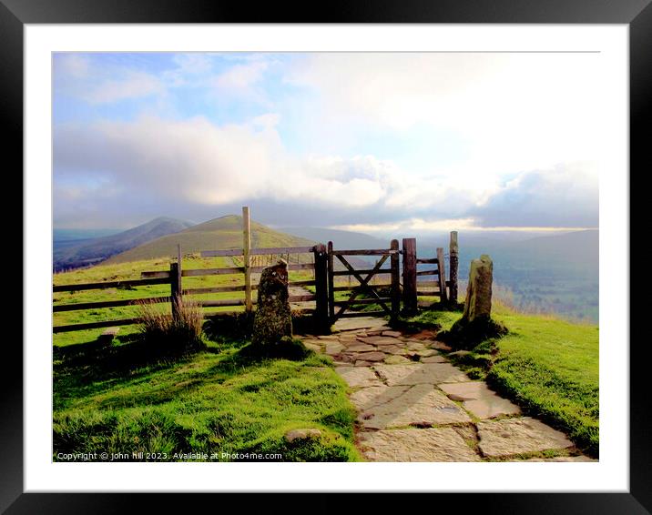 The Great ridge from Mam Tor. Framed Mounted Print by john hill