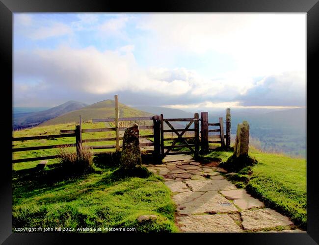 The Great ridge from Mam Tor. Framed Print by john hill