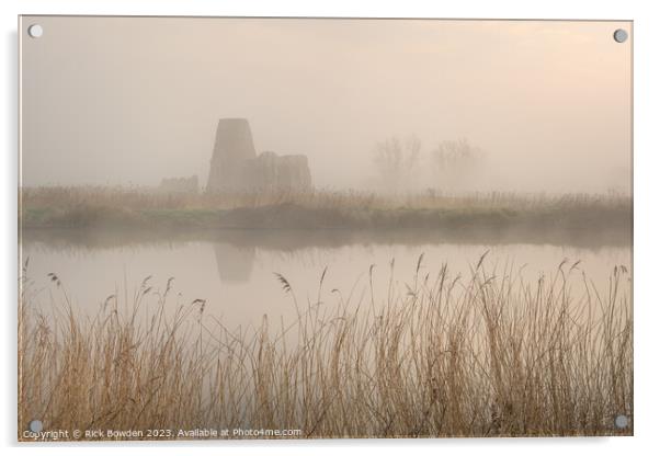 Misty Serenity at St Benets Abbey Acrylic by Rick Bowden