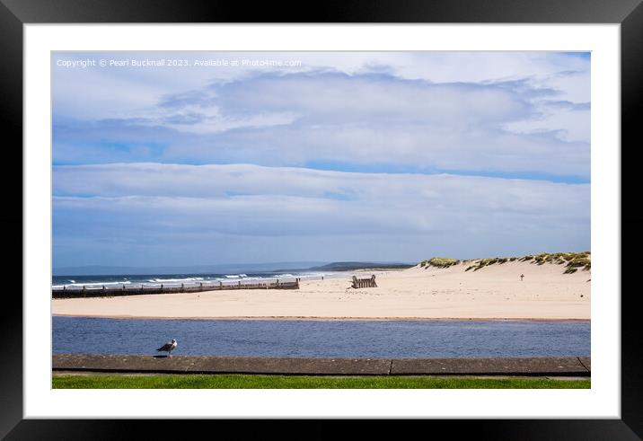 Lossiemouth East Beach Moray Firth Framed Mounted Print by Pearl Bucknall
