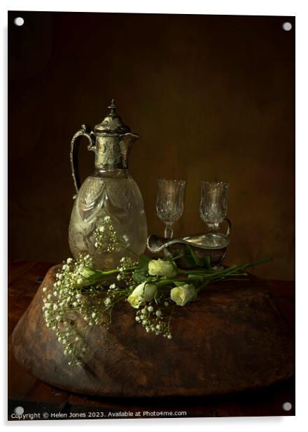 Romantic Decanter  Acrylic by Helen Jones
