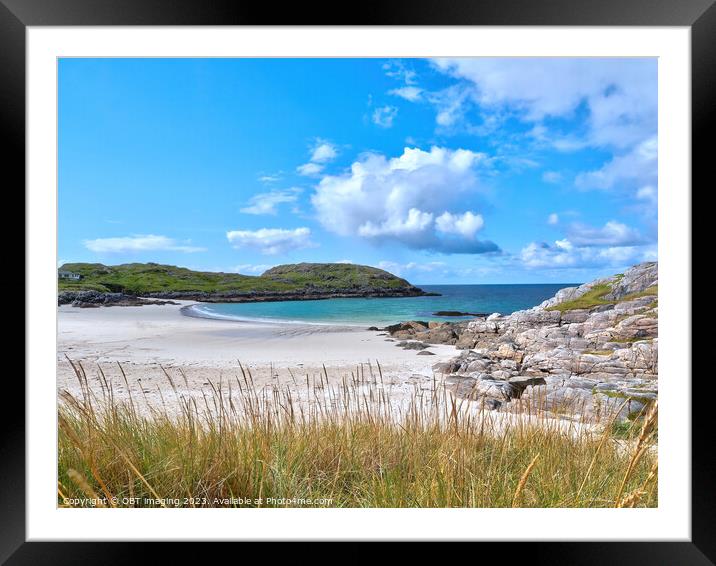 Achmelvich Beach Assynt West Highland Scotland   Framed Mounted Print by OBT imaging