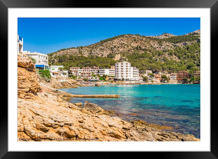 Mallorca beach in Sant Elm, andratx Framed Mounted Print by Alex Winter