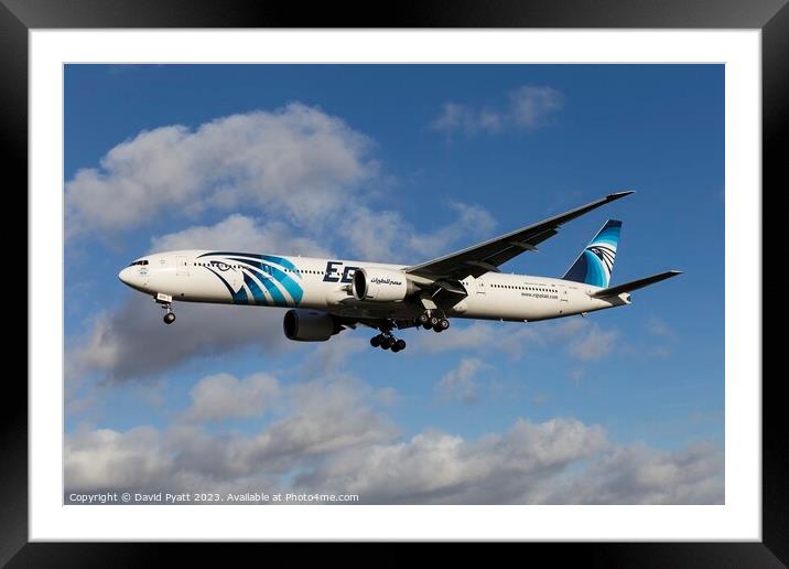 EgyptAir Boeing 777 Framed Mounted Print by David Pyatt
