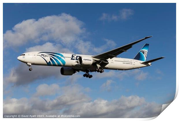 EgyptAir Boeing 777 Print by David Pyatt