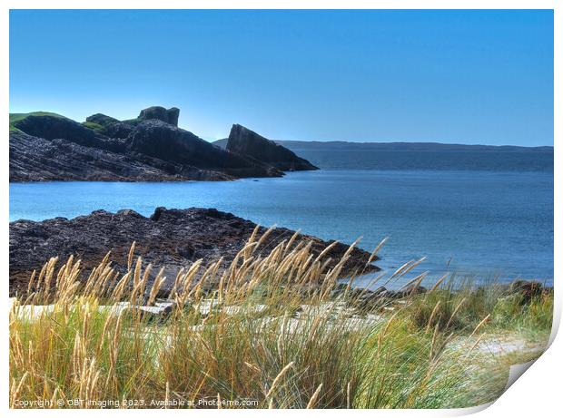 The Split Rock From Clachtoll Beach Scottish West  Print by OBT imaging