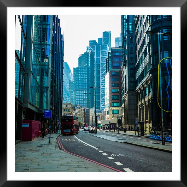 A Glimpse into London's Urban Landscape Framed Mounted Print by Simon Hill