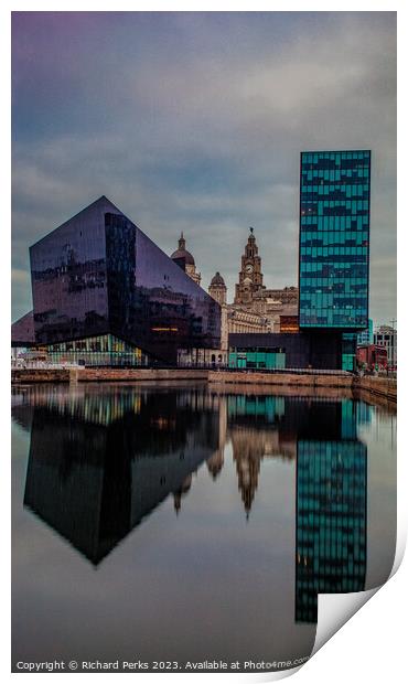 Pier Head Colours - Liverpool Waterfront Print by Richard Perks