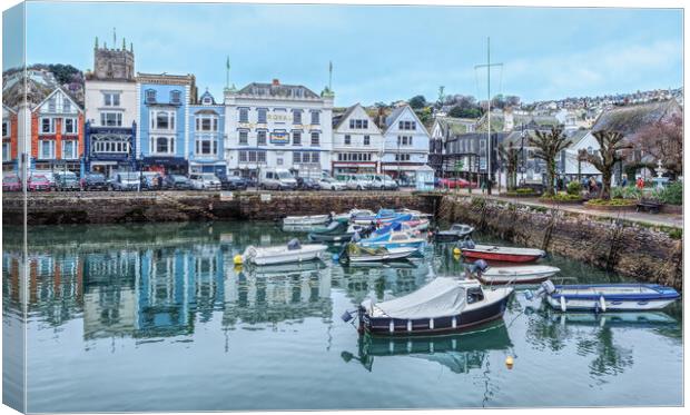 Dartmouth Harbour and Quay. Canvas Print by Darren Galpin