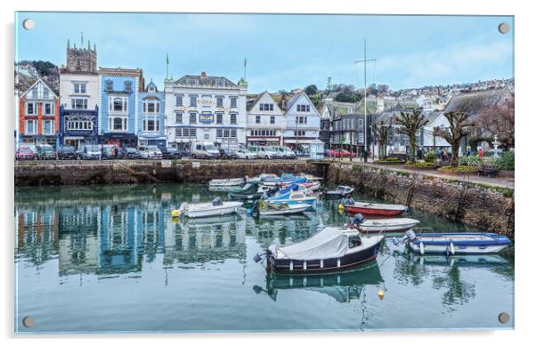 Dartmouth Harbour and Quay. Acrylic by Darren Galpin