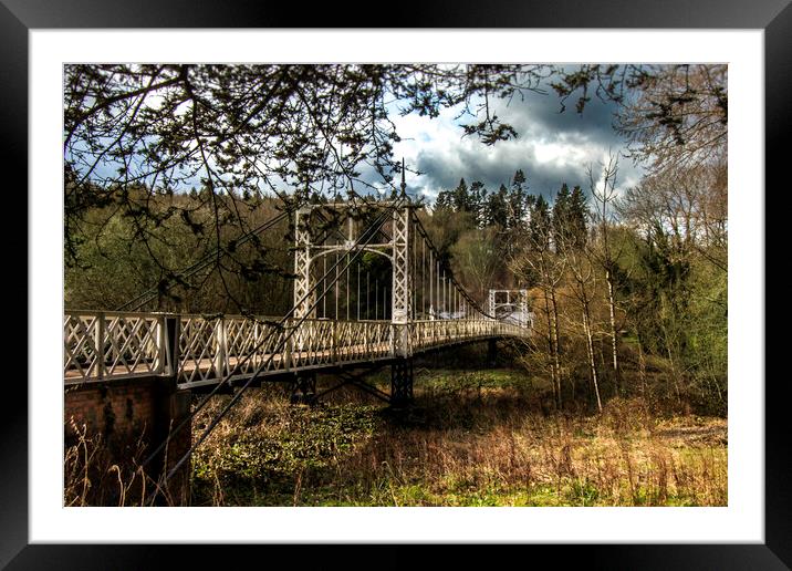 Apley suspension bridge  Framed Mounted Print by Steve Taylor