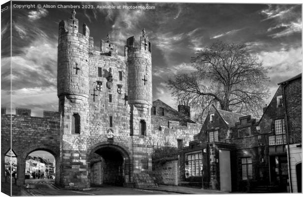 Micklegate Bar York Canvas Print by Alison Chambers