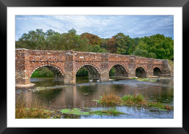 The Timeless Beauty of Whitemill Bridge Framed Mounted Print by Derek Daniel