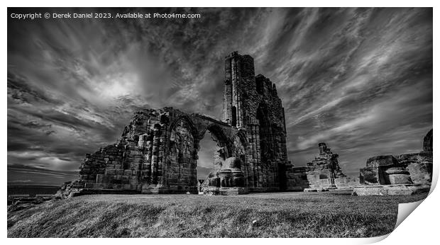 Majestic Ruins of Whitby Abbey Print by Derek Daniel