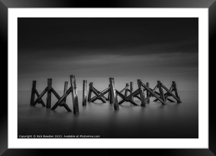 The Haunting Remains of Wellington Pier Framed Mounted Print by Rick Bowden