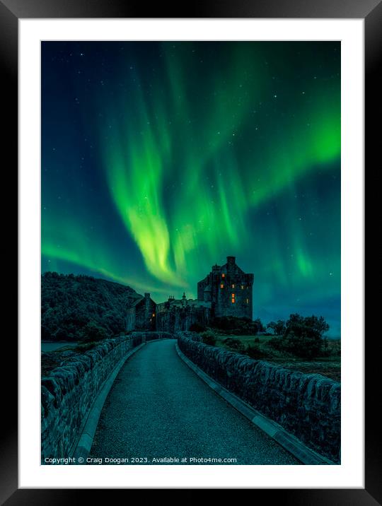 Eilean Donan Castle Aurora Framed Mounted Print by Craig Doogan