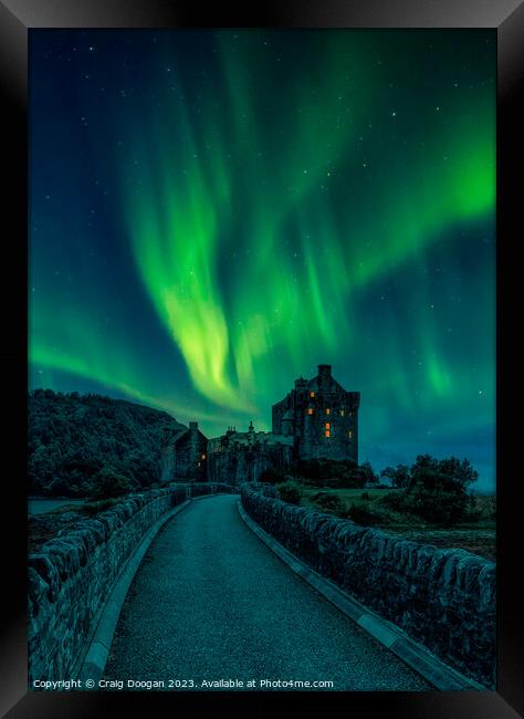 Eilean Donan Castle Aurora Framed Print by Craig Doogan