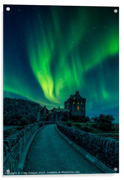 Eilean Donan Castle Aurora Acrylic by Craig Doogan