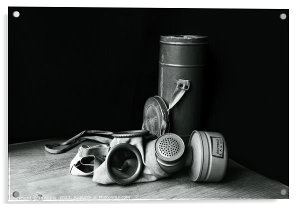 World War 2 Gas mask, Still life Acrylic by Imladris 