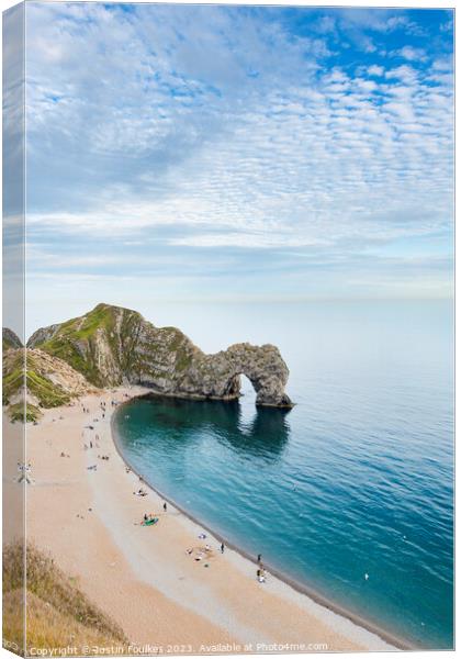 Durdle Door, Dorset Canvas Print by Justin Foulkes