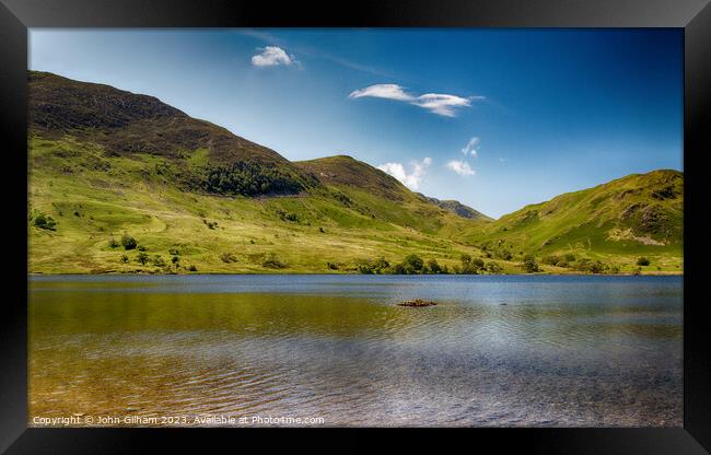 Lake in Cumbria Framed Print by John Gilham