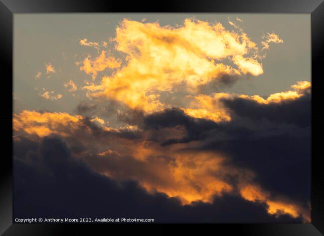 Clouds at Sunset Framed Print by Anthony Moore