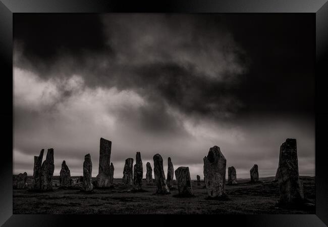 Calanais Standing Stones Framed Print by Tracy Anderson