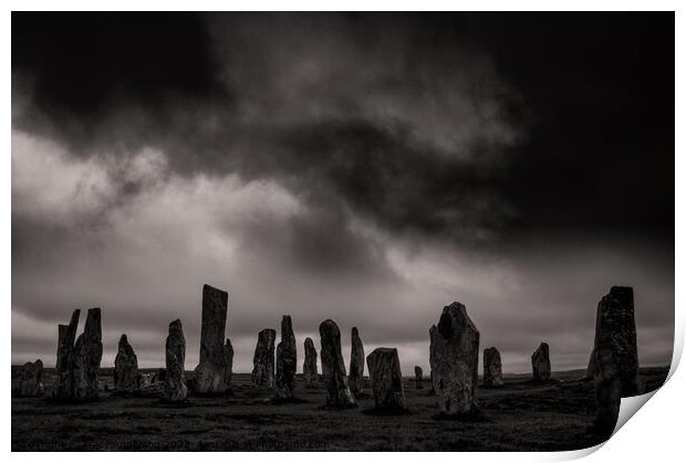 Calanais Standing Stones Print by Tracy Anderson