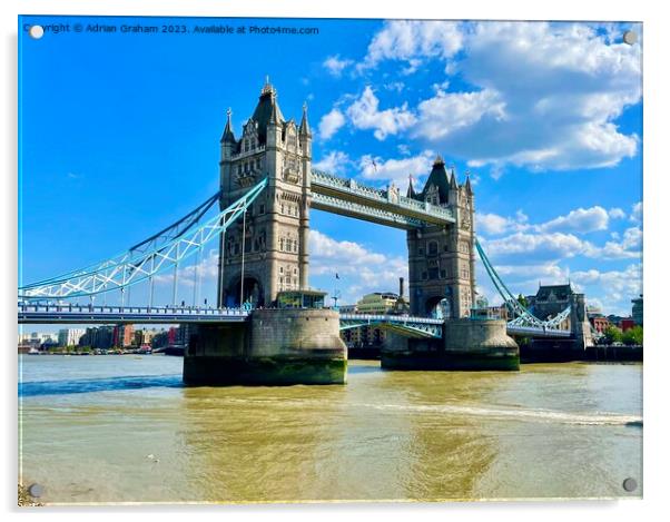 Tower Bridge, London Acrylic by Adrian Graham