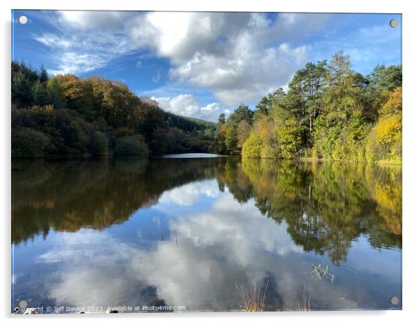 Captivating Clydach Reservoir Reflection Acrylic by Jeff Davies
