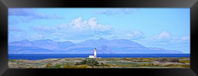 Isle of Arran and Turnberry lighthouse Framed Print by Allan Durward Photography
