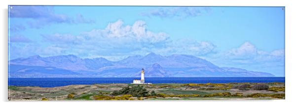 Isle of Arran and Turnberry lighthouse Acrylic by Allan Durward Photography