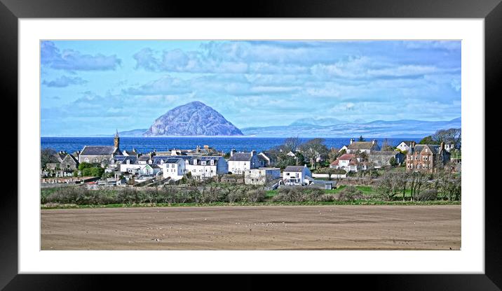Ballantrae and Ailsa Craig (painting effect) Framed Mounted Print by Allan Durward Photography