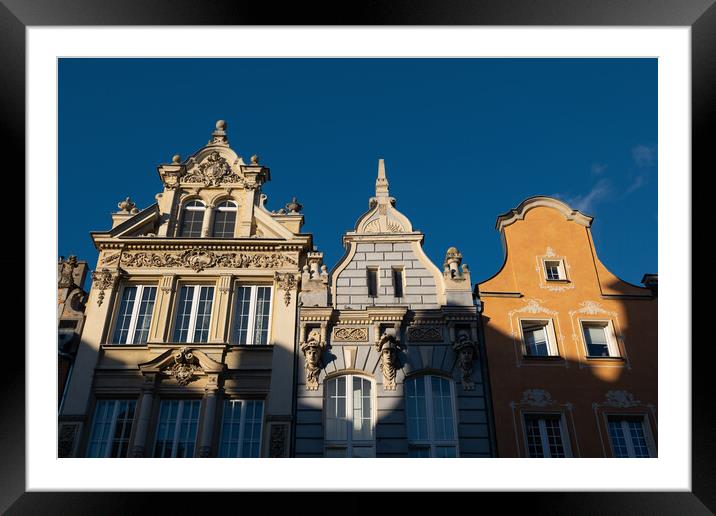 Historic Burgher Houses With Gables At Sunset Framed Mounted Print by Artur Bogacki