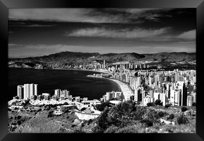 Benidorm Skyline Cityscape Costa Blanca Spain Framed Print by Andy Evans Photos